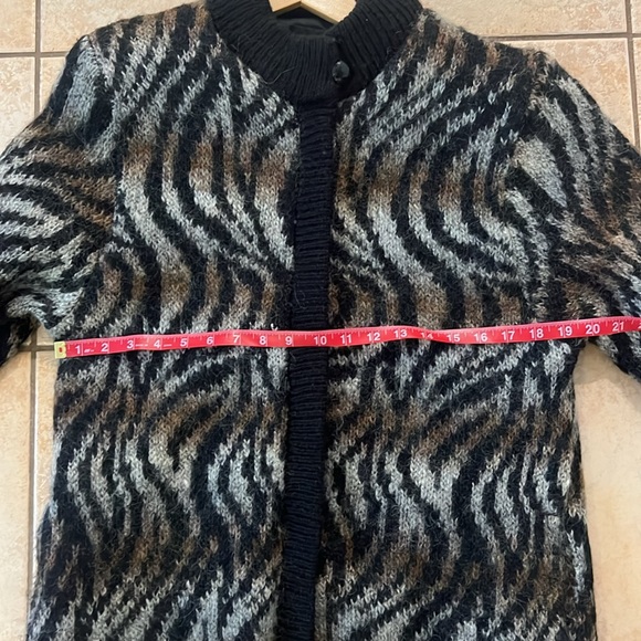 Vintage 80s Rochelle California Mohair Blend Animal Print Full‎ Zip Jacket, Sz M - Picture 9 of 12